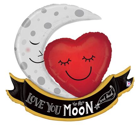 Extra Large Love you to the Moon Mylar Balloon from Scott's House of Flowers in Lawton, OK