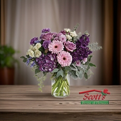 Magnificent Mauves Bouquet from Scott's House of Flowers in Lawton, OK