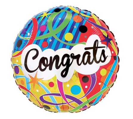 Congrats Mylar Balloon from Scott's House of Flowers in Lawton, OK