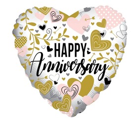 Happy Anniversary Gold Hearts from Scott's House of Flowers in Lawton, OK