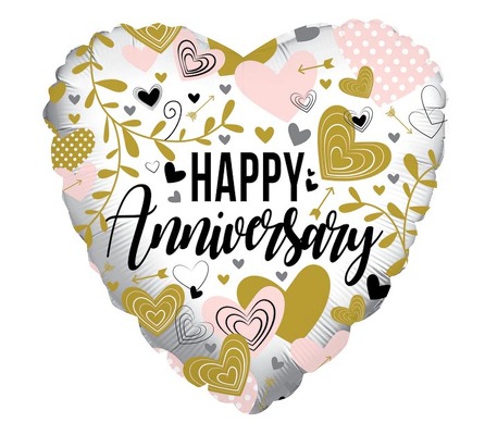 Happy Anniversary Gold Hearts from Scott's House of Flowers in Lawton, OK