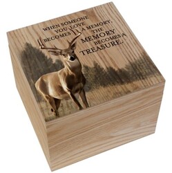 Memory Box with Deer from Scott's House of Flowers in Lawton, OK