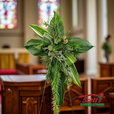Natural Cross from Scott's House of Flowers in Lawton, OK