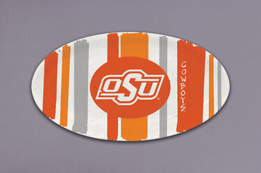 OSU OVAL STRIPPED PLATTER from Scott's House of Flowers in Lawton, OK