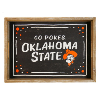 OSU Spiritwood Rectangle Tray from Scott's House of Flowers in Lawton, OK