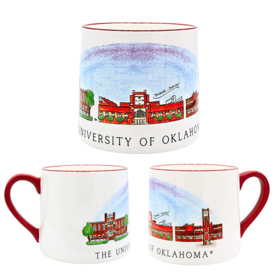 OU Skyline Ceramic Mug from Scott's House of Flowers in Lawton, OK