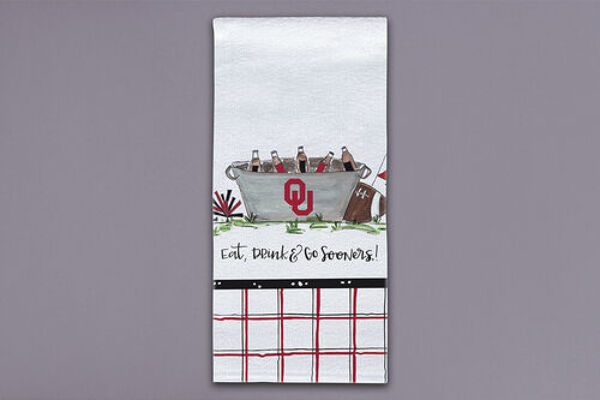 OU EAT, DRINK HAND TOWEL from Scott's House of Flowers in Lawton, OK