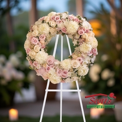 Peace Eternal Wreath from Scott's House of Flowers in Lawton, OK