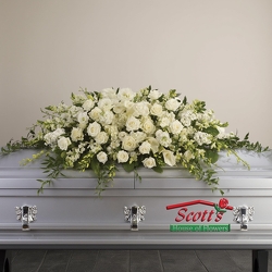Purity and Peace Casket Spray from Scott's House of Flowers in Lawton, OK