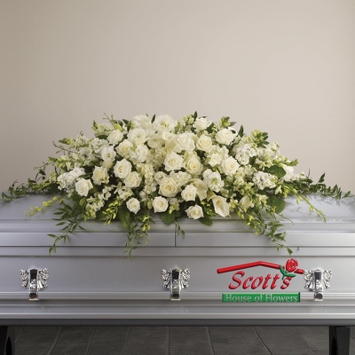 Purity and Peace Casket Spray from Scott's House of Flowers in Lawton, OK