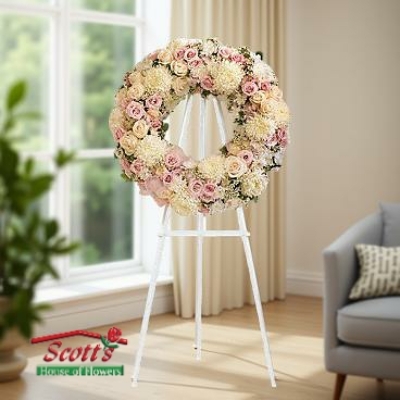 Peace Eternal Wreath from Scott's House of Flowers in Lawton, OK
