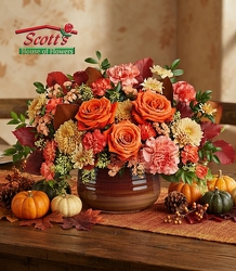 Rustic Ember Centerpiece (F3) from Scott's House of Flowers in Lawton, OK