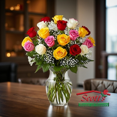 Scott's Two Dozen Medium Stem Roses from Scott's House of Flowers in Lawton, OK