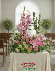 Sacred Solace Cremation Tribute from Scott's House of Flowers in Lawton, OK