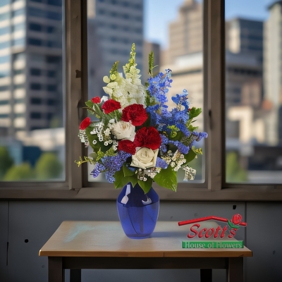 Sea to Shining Sea Bouquet from Scott's House of Flowers in Lawton, OK