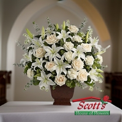 Teleflora's Loving Lilies and Roses Bouquet from Scott's House of Flowers in Lawton, OK