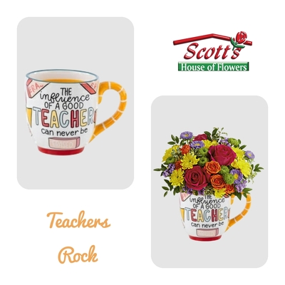 Influence of a Teacher Coffee Mug from Scott's House of Flowers in Lawton, OK