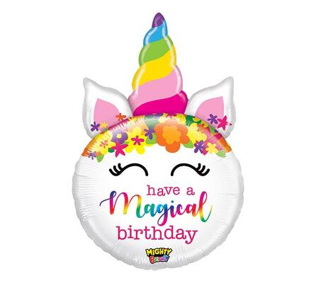 Extra Large Happy Birthday Unicorn Mylar Balloon from Scott's House of Flowers in Lawton, OK