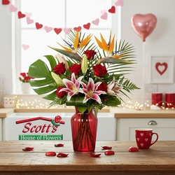<b>Tropical Romance</b>  from Scott's House of Flowers in Lawton, OK