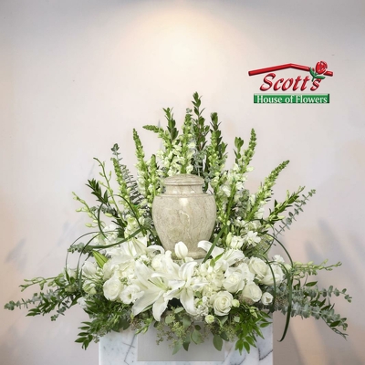 Quiet Dignity Urn Surround from Scott's House of Flowers in Lawton, OK Quiet Dignity Urn Surround from Scott's House of Flowers in Lawton, OK