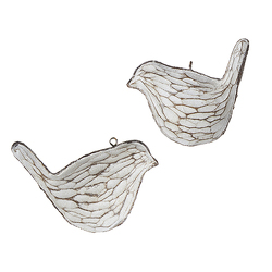 Whitewash Bird Ornament from Scott's House of Flowers in Lawton, OK