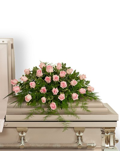 Pink Tranquility Casket Spray from Scott's House of Flowers in Lawton, OK