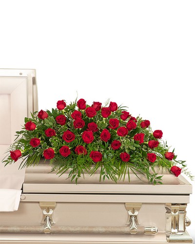 36 Red Roses Casket Spray from Scott's House of Flowers in Lawton, OK