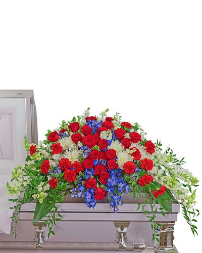 Valiant Honor Casket Spray from Scott's House of Flowers in Lawton, OK