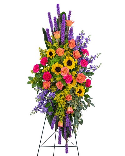 Treasured Memories Standing Spray from Scott's House of Flowers in Lawton, OK