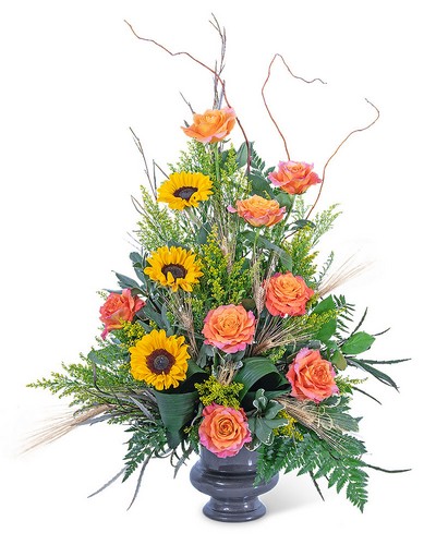 Sunset Solstice Urn from Scott's House of Flowers in Lawton, OK