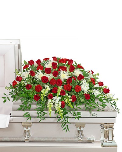 Serene Sanctuary Casket Spray from Scott's House of Flowers in Lawton, OK