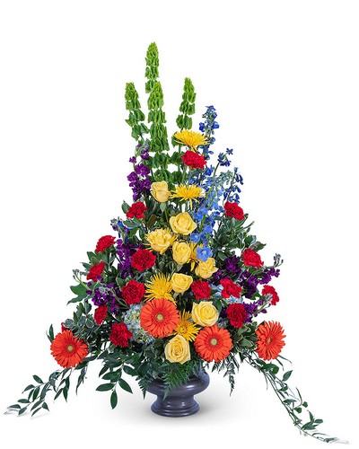 Vibrant Life Urn from Scott's House of Flowers in Lawton, OK