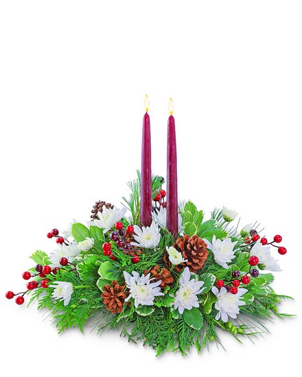 Christmas Carol Centerpiece from Scott's House of Flowers in Lawton, OK